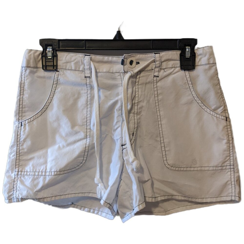 Vintage Original Au Coton Y2K Shorts White Cotton Drawstring 90s Beach Summer S